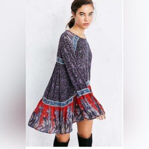 Ecote Urban Outfitters Women’s Bell Sleeve Tunic Mini Dress XS Boho